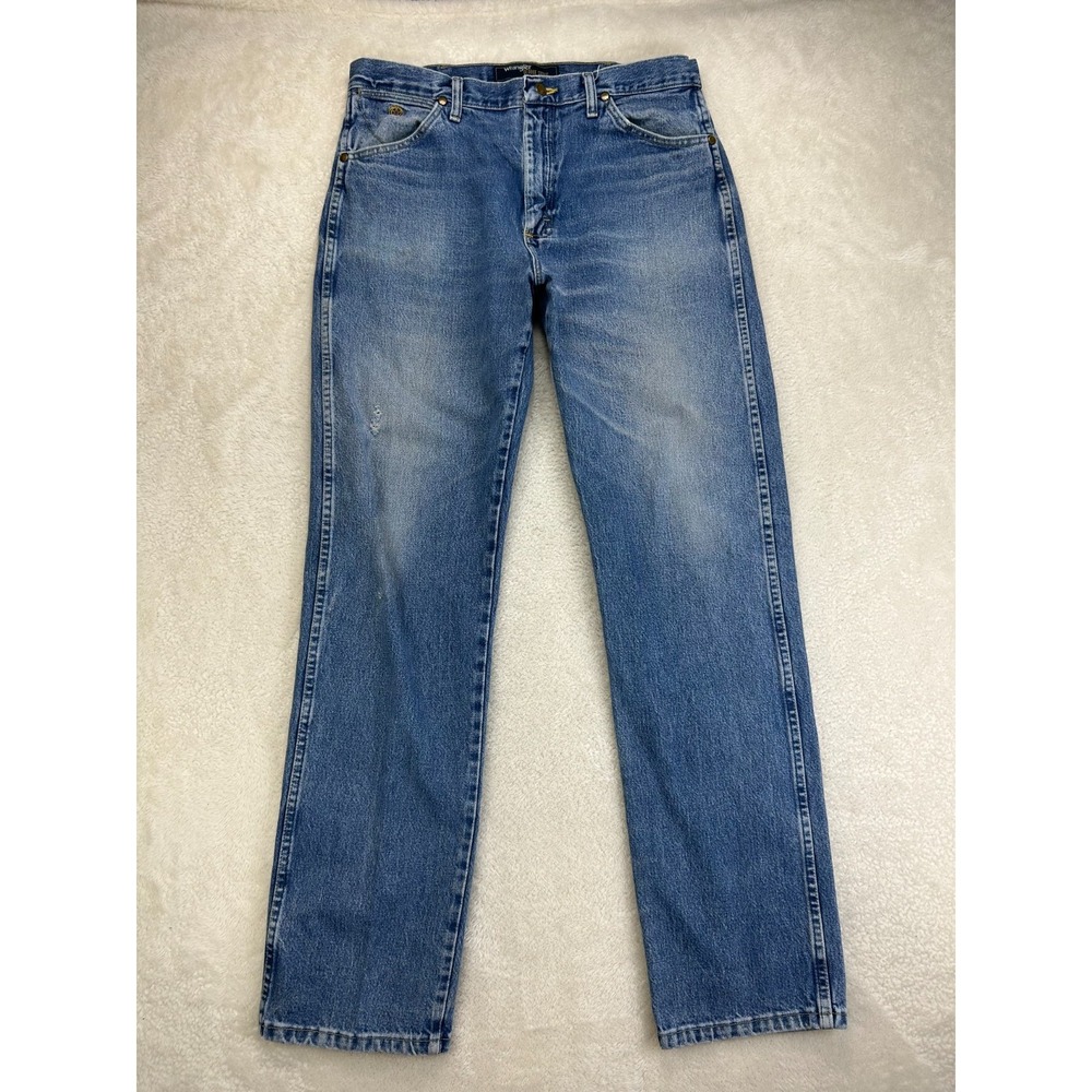 Wrangler George Strait Cowboy Cut Jeans Mens 34x34 Blue Workwear Stains